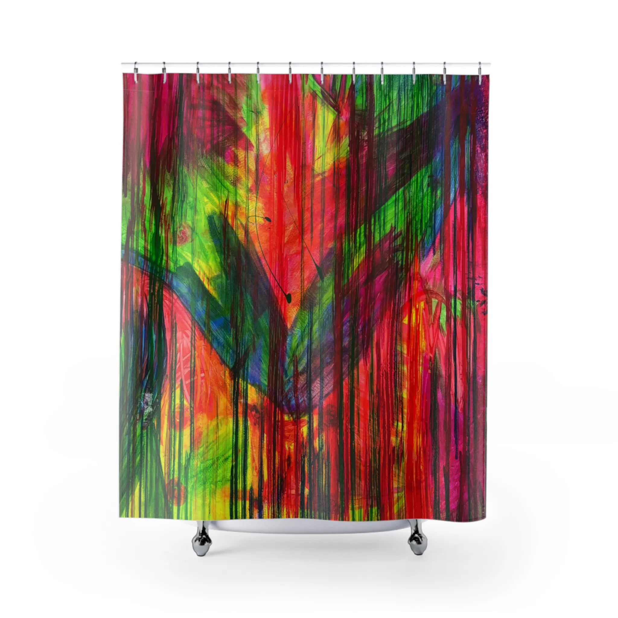 Neon Phoenix | Statement Shower Curtain - Image 2
