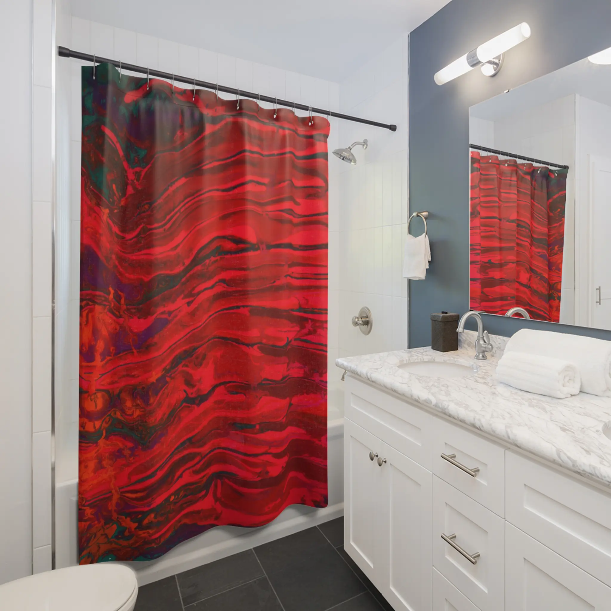 Minnows | Statement Shower Curtain - Image 2